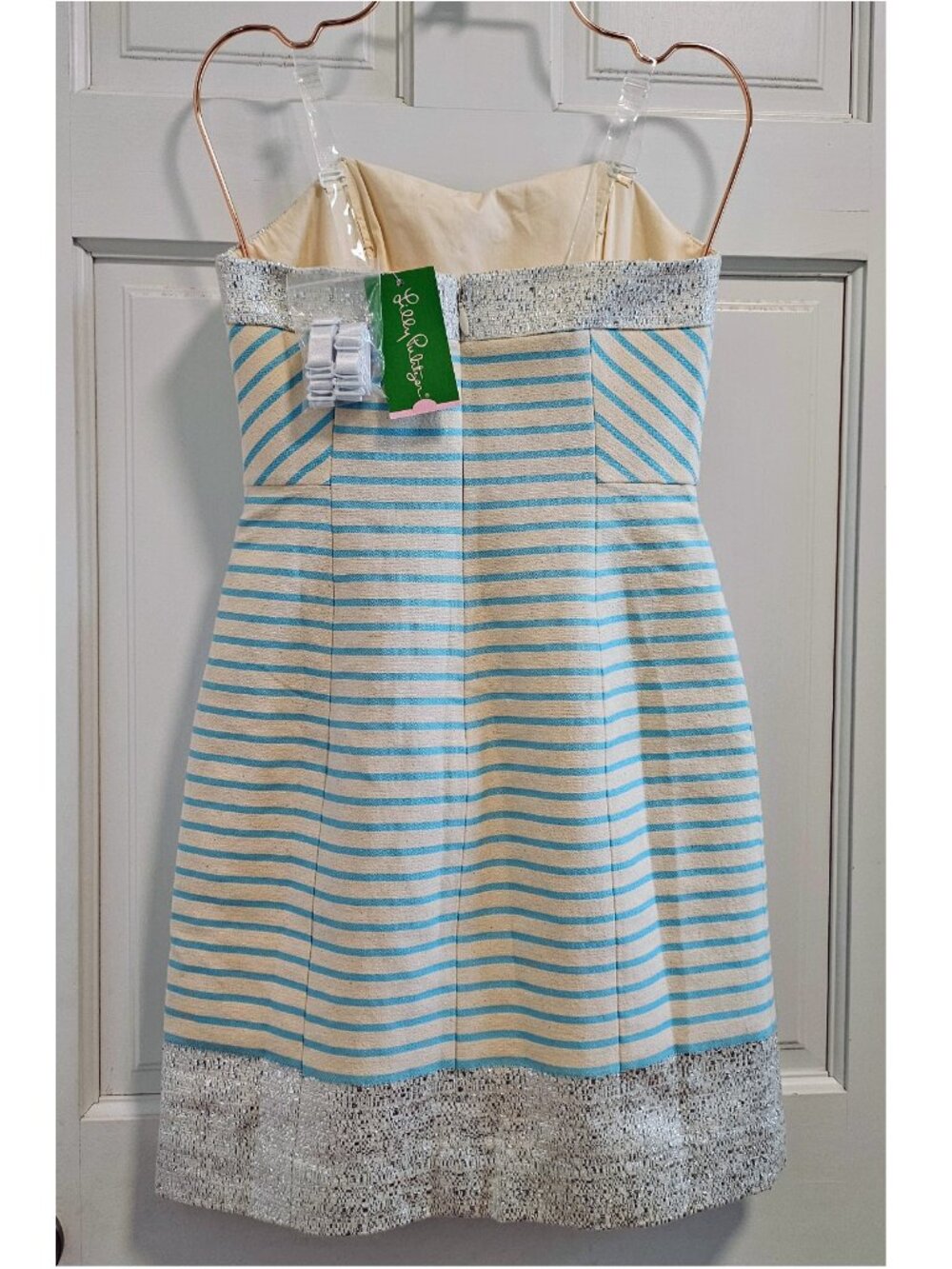 Lilly Pullitzer Remi Metallic Stripe Mini Dress (00) - Picture 7 of 10